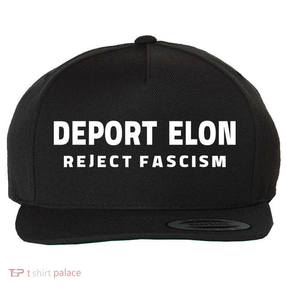 Deport Deporte Elon Reject Fascism Wool Snapback Cap