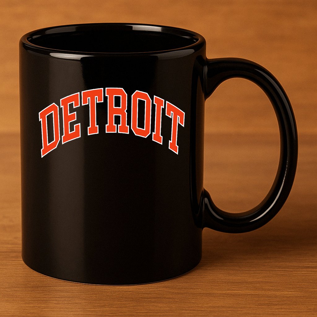 Detroit 11oz C Handle Ceramic Mug