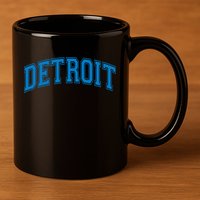 Detroit 11oz C Handle Ceramic Mug