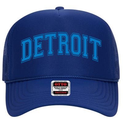 Detroit High Crown Mesh Back Trucker Hat