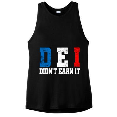 Dei DidnT Earn It Funny Ladies PosiCharge Tri-Blend Wicking Tank