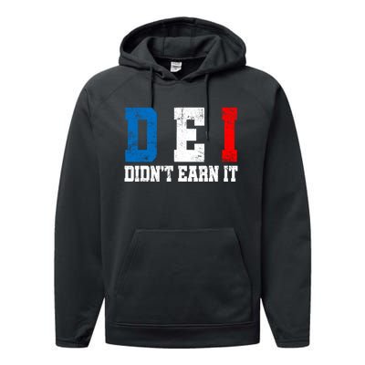 Dei DidnT Earn It Funny Performance Fleece Hoodie