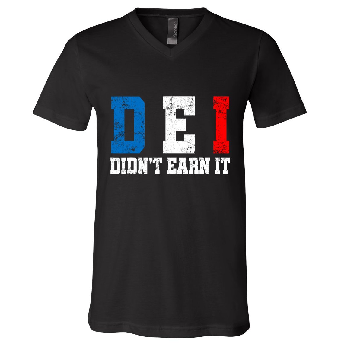 Dei DidnT Earn It Funny V-Neck T-Shirt