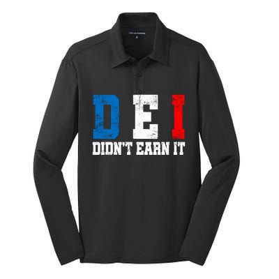 Dei DidnT Earn It Funny Silk Touch Performance Long Sleeve Polo