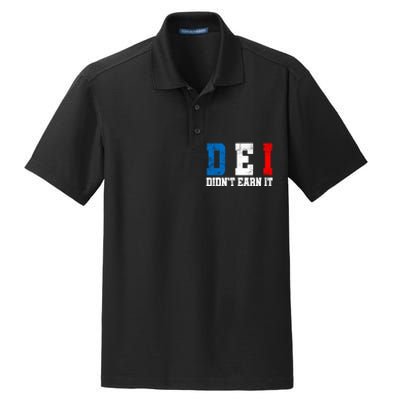 Dei DidnT Earn It Funny Dry Zone Grid Polo