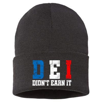 Dei DidnT Earn It Funny Sustainable Knit Beanie