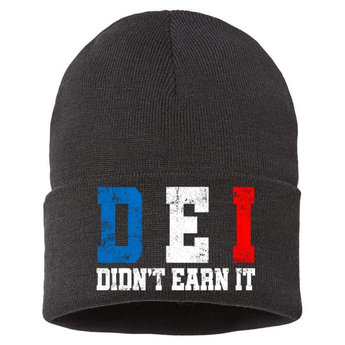 Dei DidnT Earn It Funny Sustainable Knit Beanie