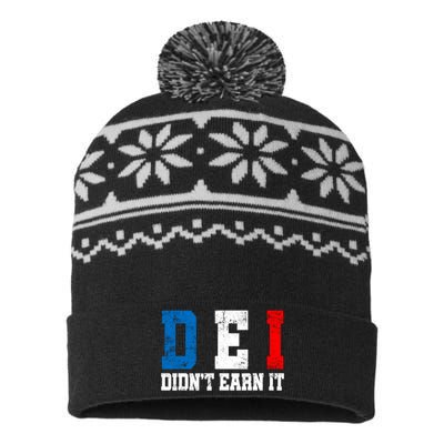 Dei DidnT Earn It Funny USA-Made Snowflake Beanie