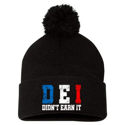 Dei DidnT Earn It Funny Pom Pom 12in Knit Beanie