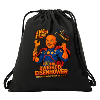 Dwight D. Eisenhower The Presidential Chronicles Drawstring Bag