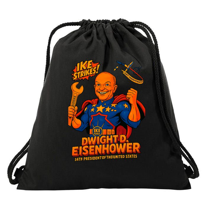 Dwight D. Eisenhower The Presidential Chronicles Drawstring Bag
