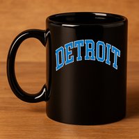 Detroit 11oz C Handle Ceramic Mug