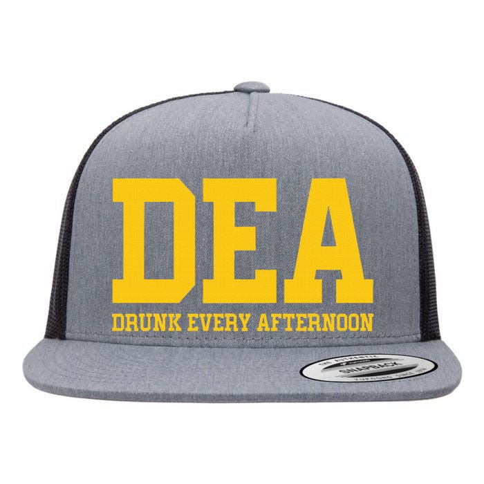 Dea Drunk Every Afternoon Drinking Lover Flat Bill Trucker Hat