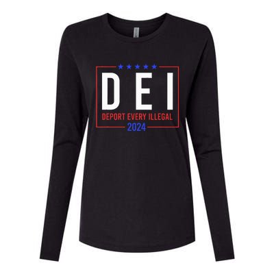 Dei Deport Every Illegal 2024 Womens Cotton Relaxed Long Sleeve T-Shirt