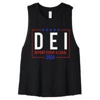 Dei Deport Every Illegal 2024 Women's Racerback Cropped Tank