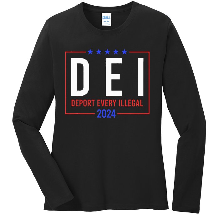 Dei Deport Every Illegal 2024 Ladies Long Sleeve Shirt