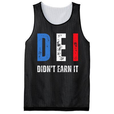 Dei DidnT Earn It Joke Funny Mesh Reversible Basketball Jersey Tank