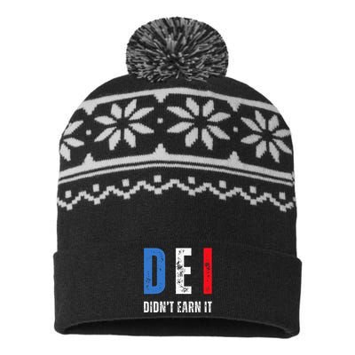 Dei DidnT Earn It Joke Funny USA-Made Snowflake Beanie