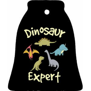 Dinosaur Dinosaur Expert Ceramic Bell Ornament