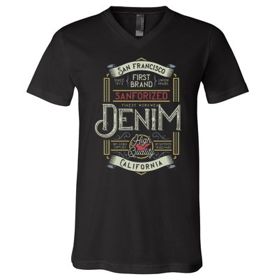 Denim V-Neck T-Shirt