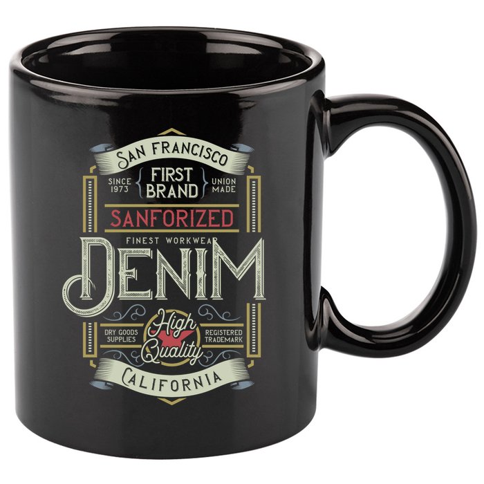 Denim 11oz C Handle Ceramic Mug