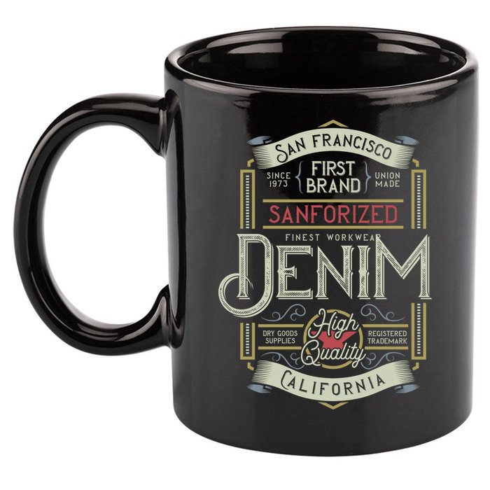 Denim 11oz C Handle Ceramic Mug