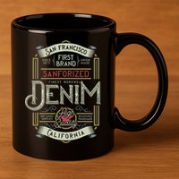 Denim 11oz C Handle Ceramic Mug