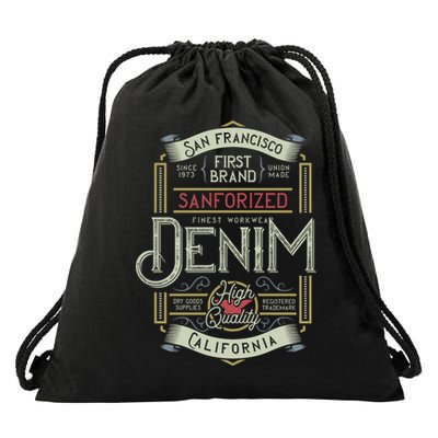 Denim Drawstring Bag