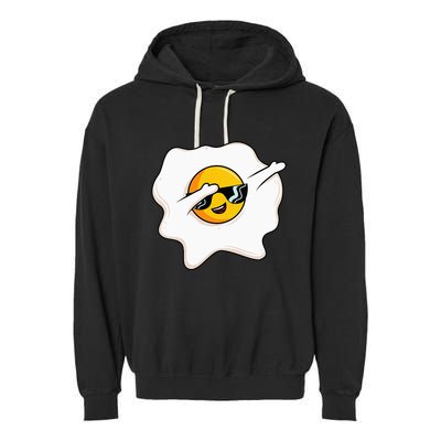 Dab Dabbing Egg Funny Fried Egg Garment-Dyed Fleece Hoodie