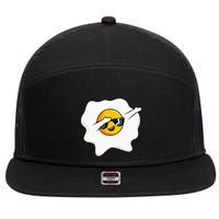 Dab Dabbing Egg Funny Fried Egg 7 Panel Mesh Trucker Snapback Hat