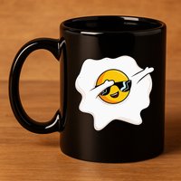 Dab Dabbing Egg Funny Fried Egg 11oz C Handle Ceramic Mug