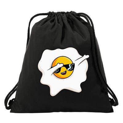 Dab Dabbing Egg Funny Fried Egg Drawstring Bag