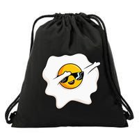 Dab Dabbing Egg Funny Fried Egg Drawstring Bag