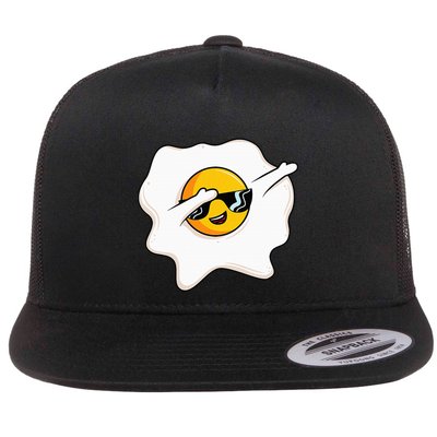 Dab Dabbing Egg Funny Fried Egg Flatbill Hat