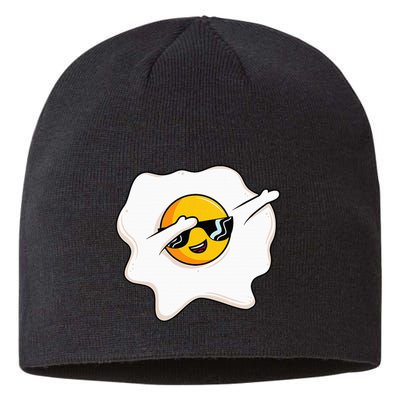 Dab Dabbing Egg Funny Fried Egg Sustainable Beanie