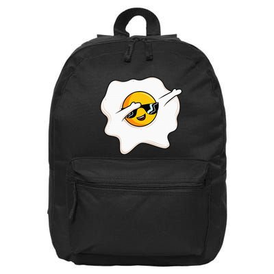 Dab Dabbing Egg Funny Fried Egg 16 in Basic Backpack