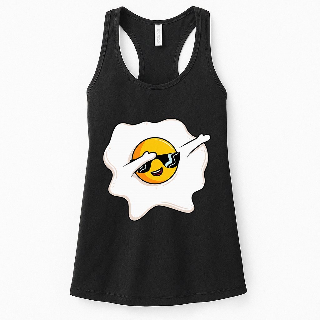 Dab Dabbing Egg Funny Fried Egg Womens Tank Top