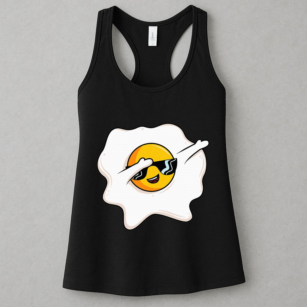 Dab Dabbing Egg Funny Fried Egg Womens Tank Top
