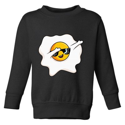 Dab Dabbing Egg Funny Fried Egg Toddler Sweatshirt