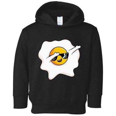 Dab Dabbing Egg Funny Fried Egg Toddler Hoodie