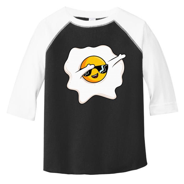 Dab Dabbing Egg Funny Fried Egg Toddler Fine Jersey T-Shirt