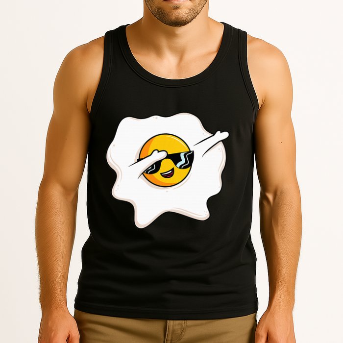 Dab Dabbing Egg Funny Fried Egg Tank Top