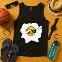 Dab Dabbing Egg Funny Fried Egg Tank Top
