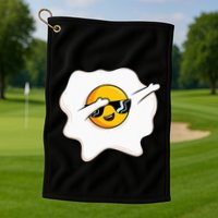 Dab Dabbing Egg Funny Fried Egg Golf Towel