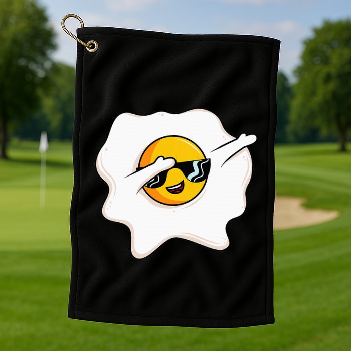 Dab Dabbing Egg Funny Fried Egg Golf Towel
