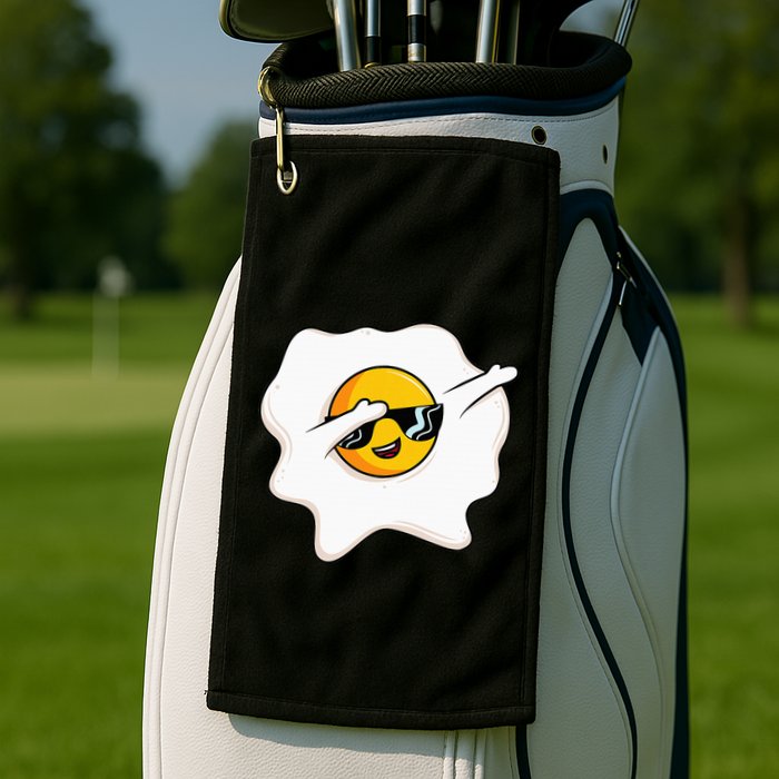Dab Dabbing Egg Funny Fried Egg Golf Towel