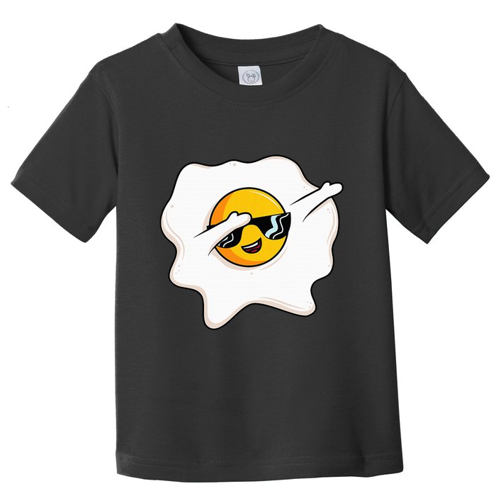 Dab Dabbing Egg Funny Fried Egg Toddler T-Shirt