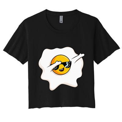 Dab Dabbing Egg Funny Fried Egg Crop Top