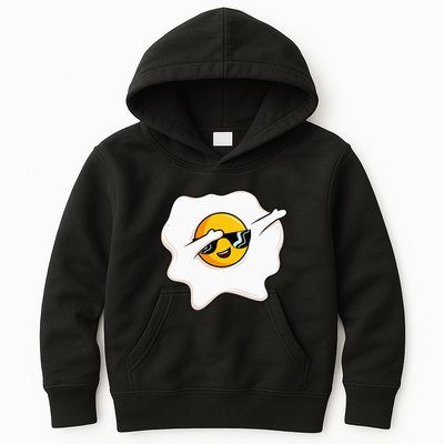 Dab Dabbing Egg Funny Fried Egg Kids Hoodie