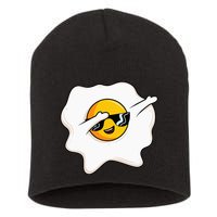 Dab Dabbing Egg Funny Fried Egg Short Acrylic Beanie